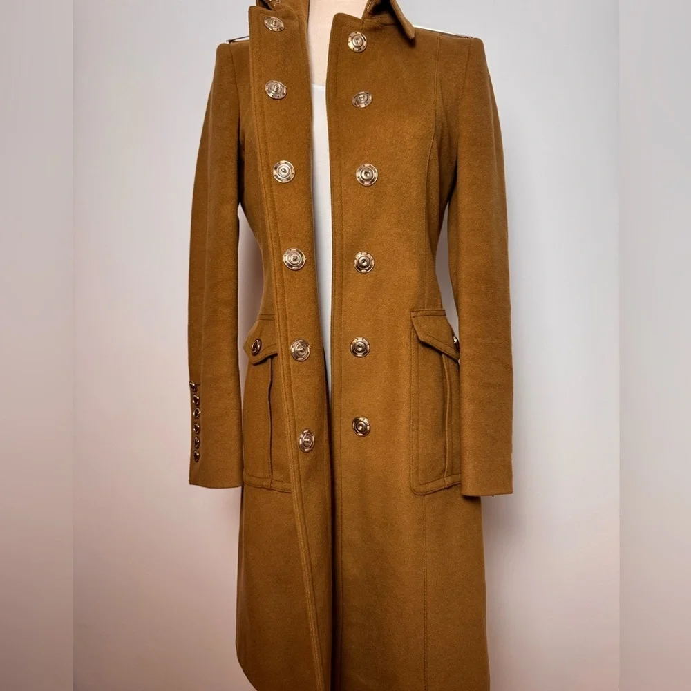 Burberry Wool Cashmere Military Coat Size 6